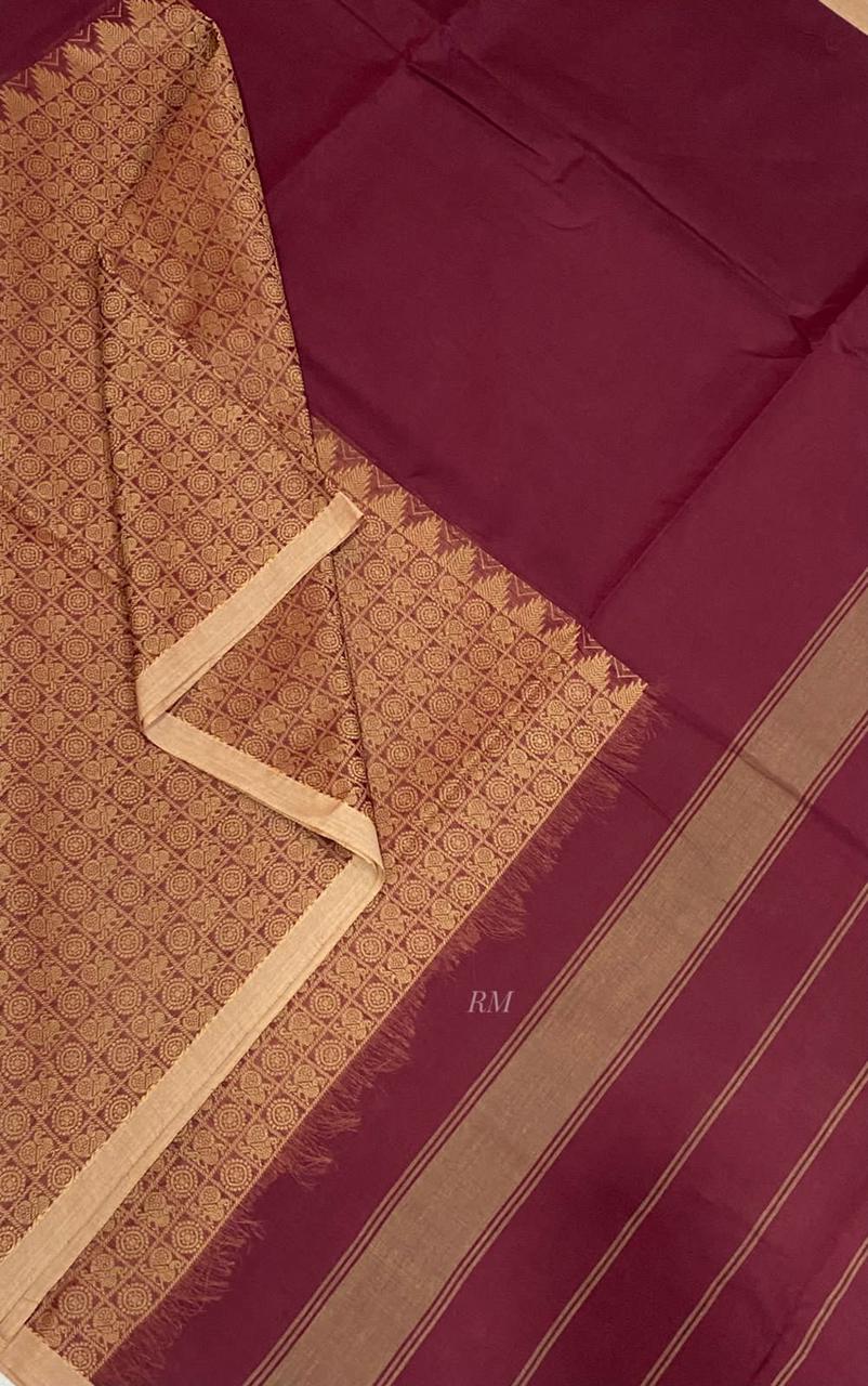 Half and half 1000 butta chettinad cotton saree - Vannamayil Fashions