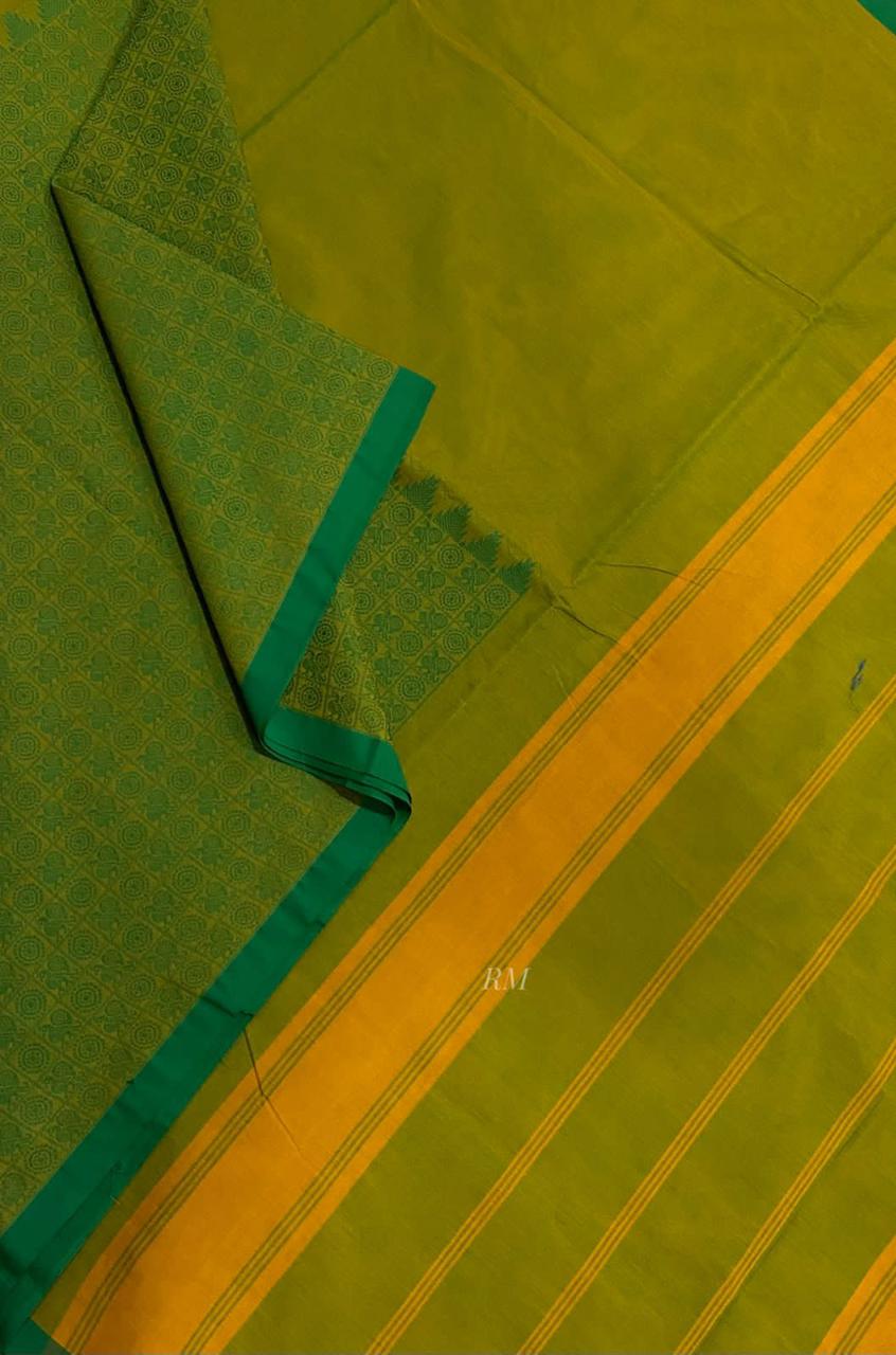 Half and half 1000 butta chettinad cotton saree - Vannamayil Fashions
