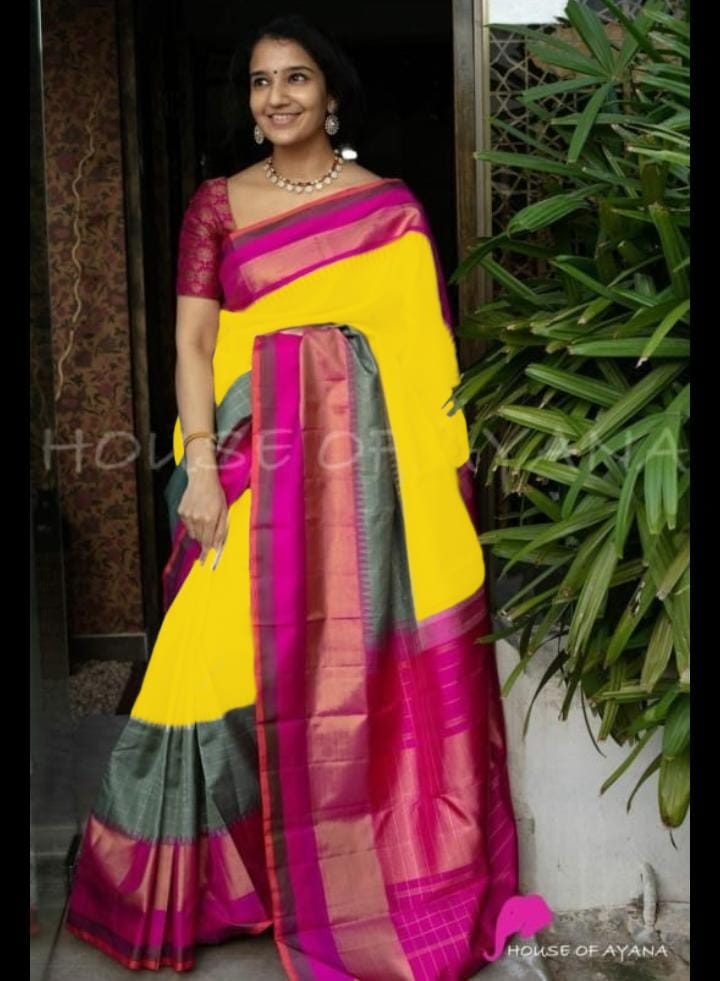 Ikkat pure silk saree - Vannamayil Fashions