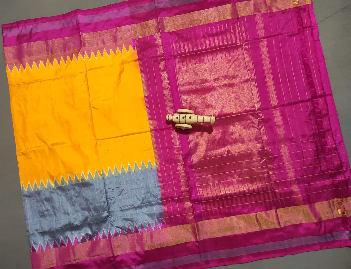 Ikkat pure silk saree - Vannamayil Fashions