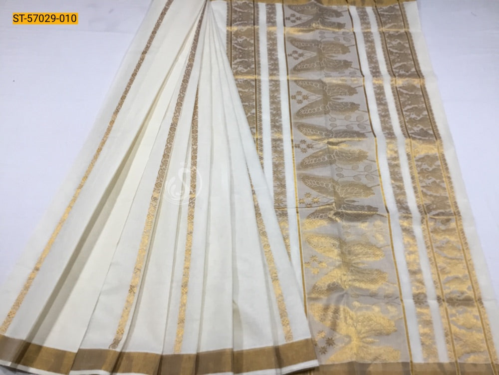 Kerala kasavu cotton saree - Vannamayil Fashions