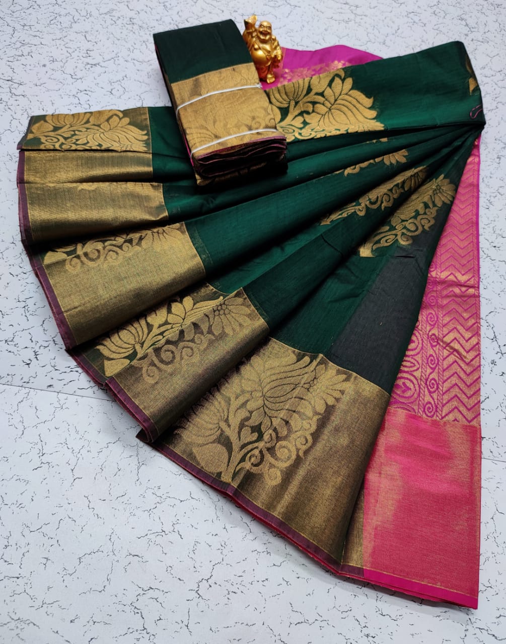 Kora silk cotton saree - Vannamayil Fashions