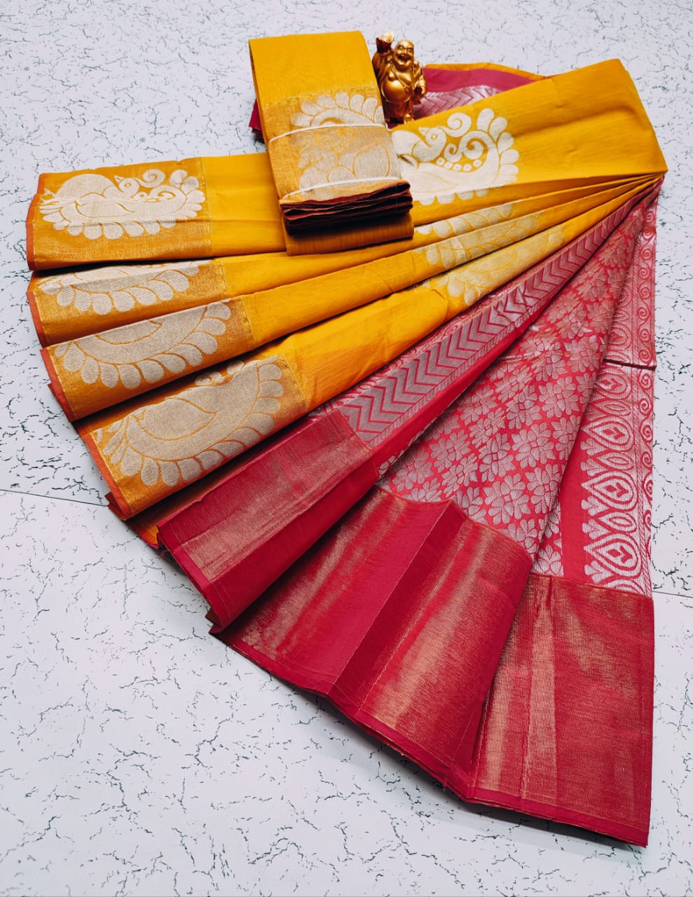 Kora silk cotton saree - Vannamayil Fashions