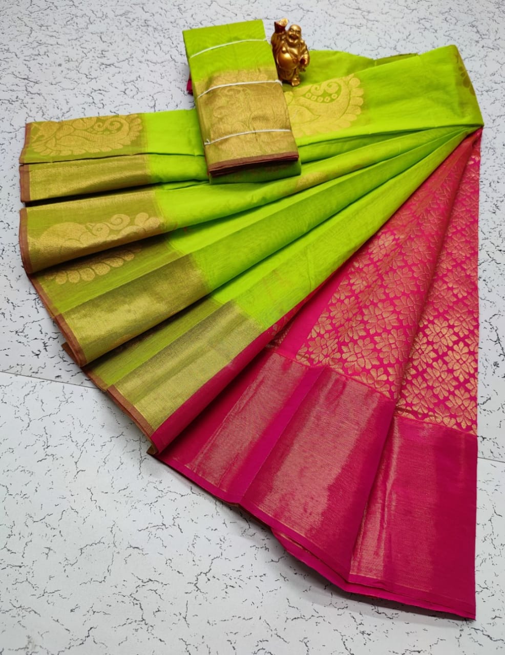 Kora silk cotton saree - Vannamayil Fashions