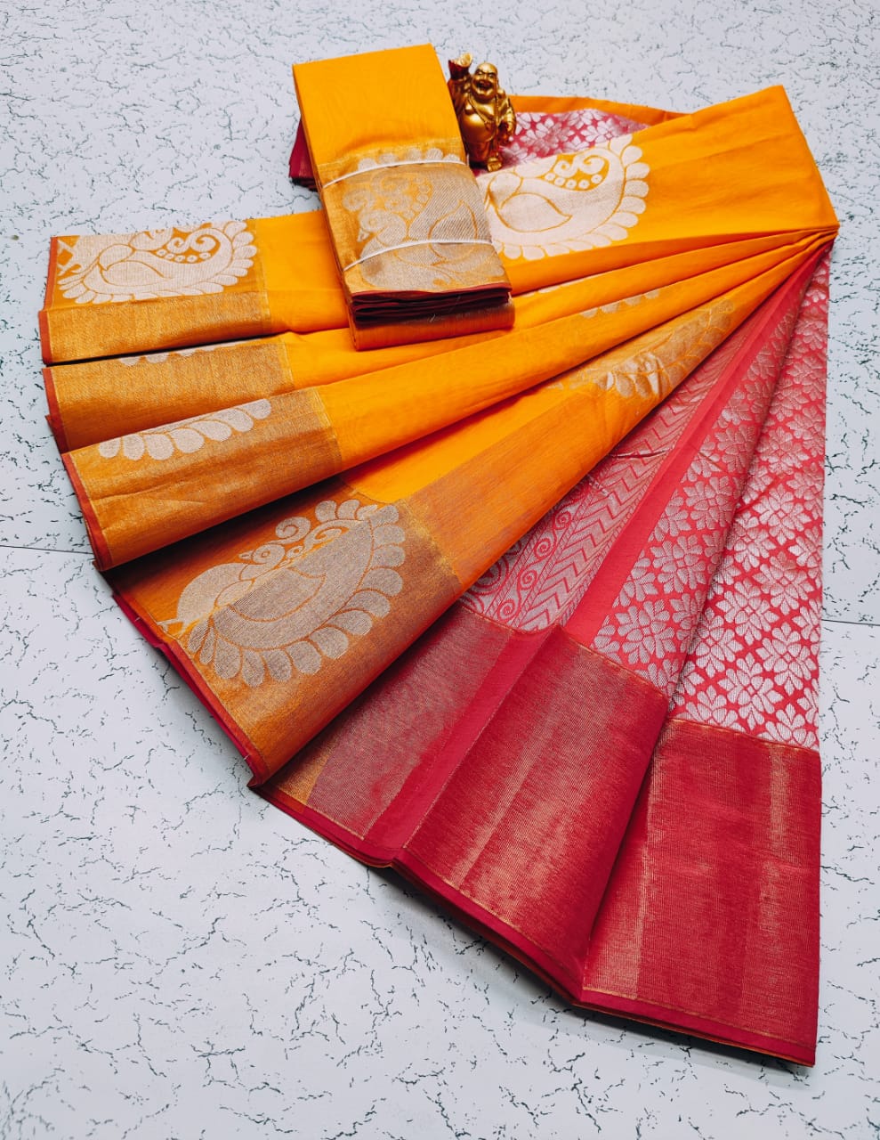 Kora silk cotton saree - Vannamayil Fashions