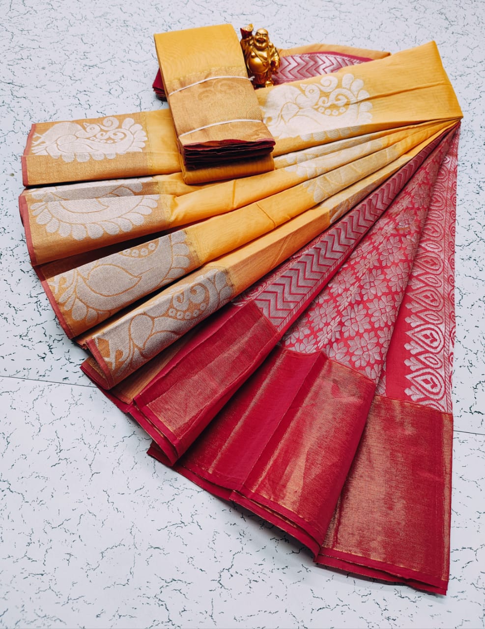 Kora silk cotton saree - Vannamayil Fashions