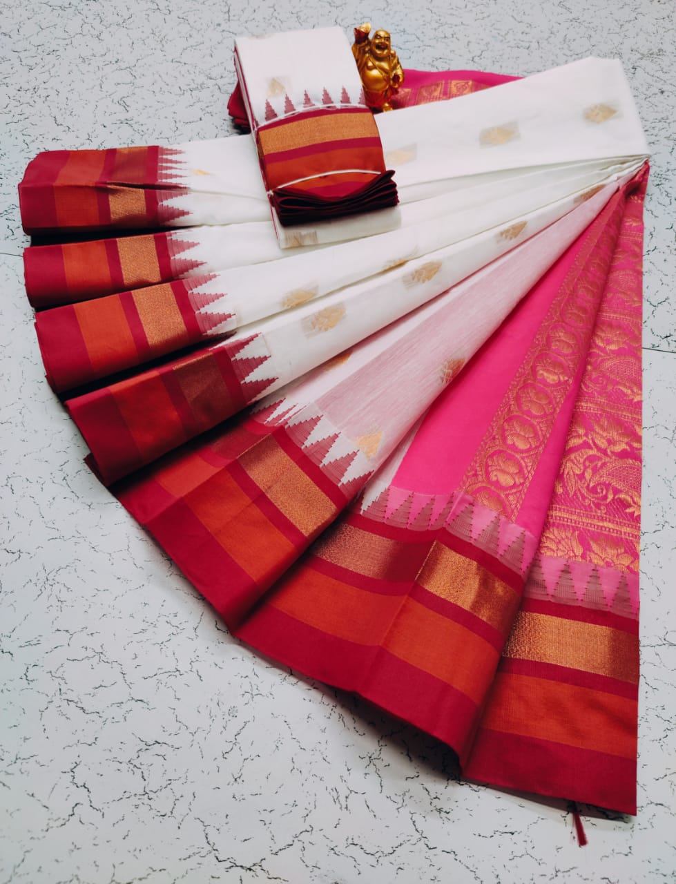 Kora silk cotton tower korvai kottanchi saree - Vannamayil Fashions