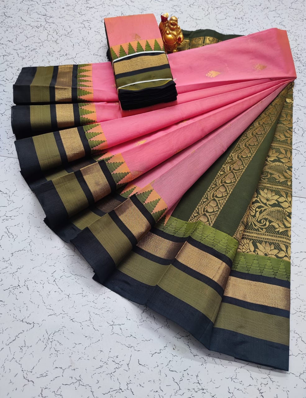 Kora silk cotton tower korvai kottanchi saree - Vannamayil Fashions