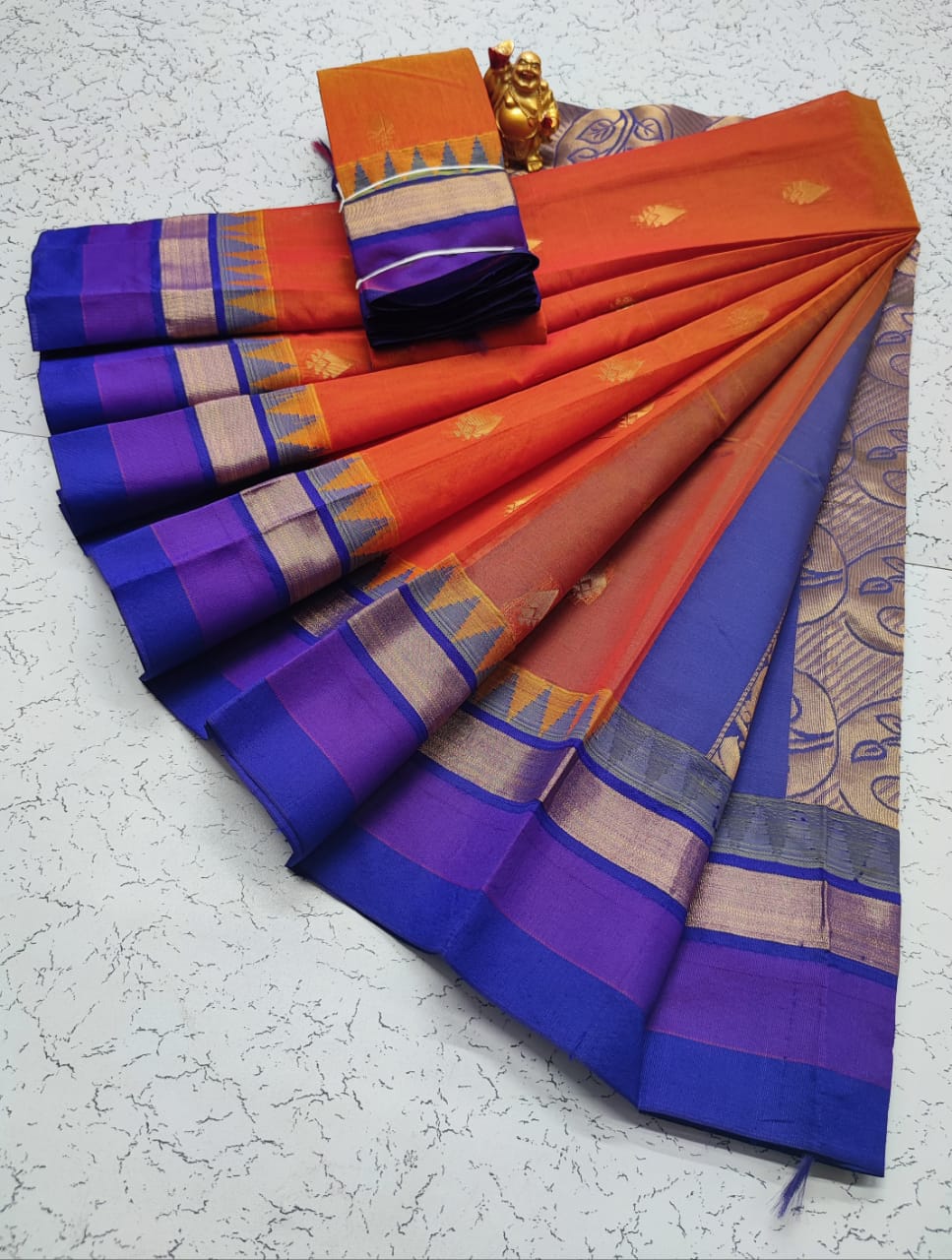 Kora silk cotton tower korvai kottanchi saree - Vannamayil Fashions