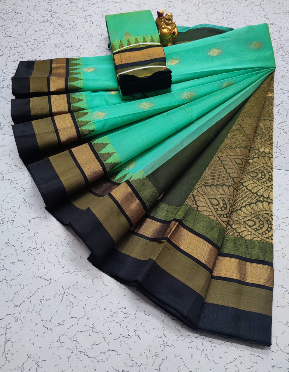 Kora silk cotton tower korvai kottanchi saree - Vannamayil Fashions