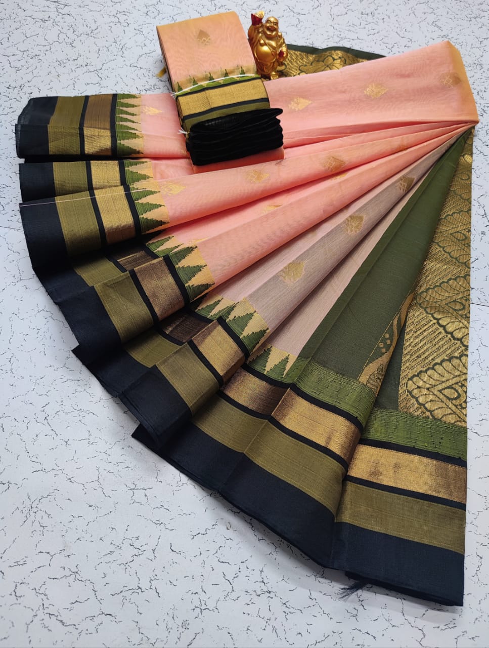 Kora silk cotton tower korvai kottanchi saree - Vannamayil Fashions
