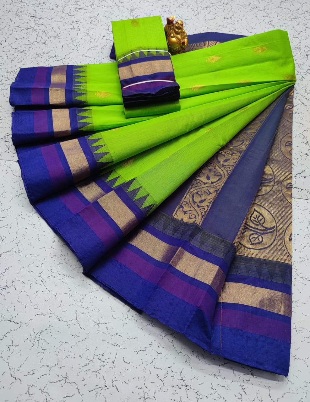 Kora silk cotton tower korvai kottanchi saree - Vannamayil Fashions