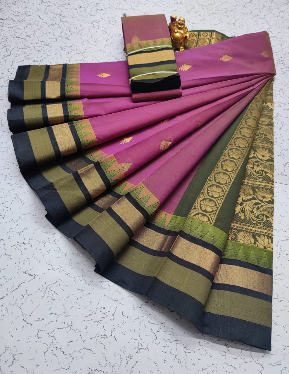 Kora silk cotton tower korvai kottanchi saree - Vannamayil Fashions