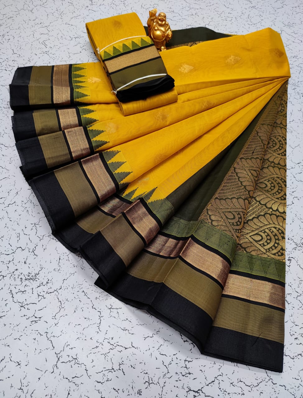 Kora silk cotton tower korvai kottanchi saree - Vannamayil Fashions