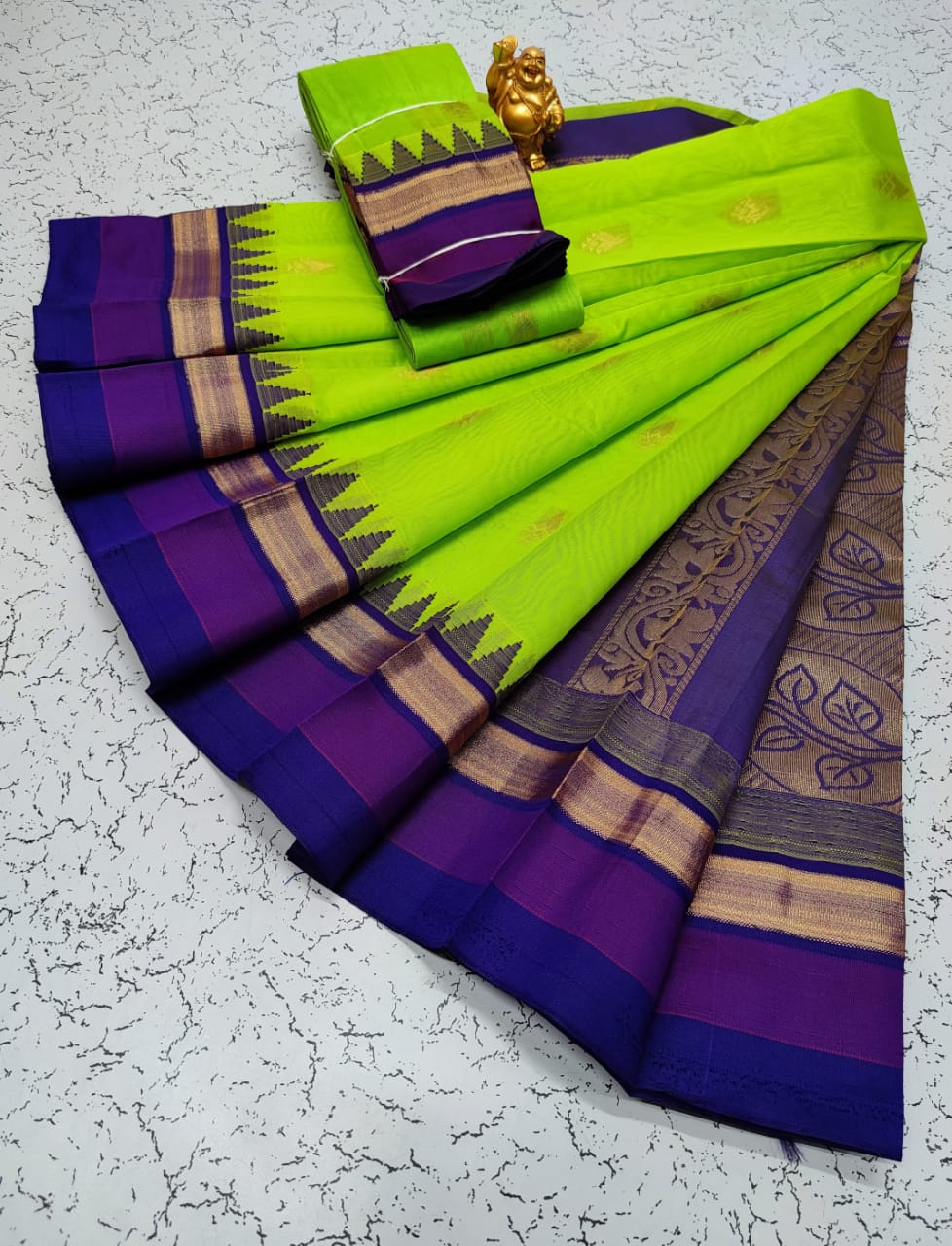 Kora silk cotton tower korvai kottanchi saree - Vannamayil Fashions