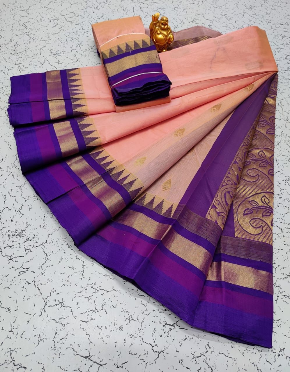 Kora silk cotton tower korvai kottanchi saree - Vannamayil Fashions