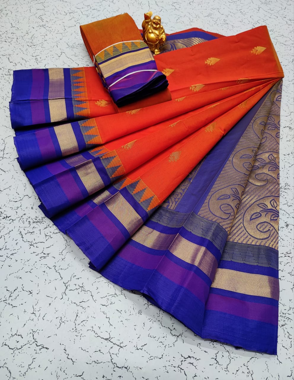 Kora silk cotton tower korvai kottanchi saree - Vannamayil Fashions