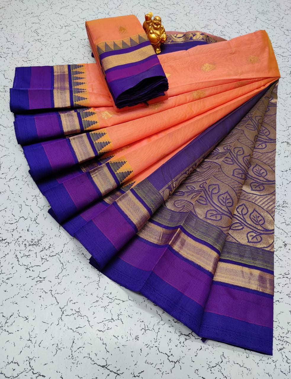 Kora silk cotton tower korvai kottanchi saree - Vannamayil Fashions