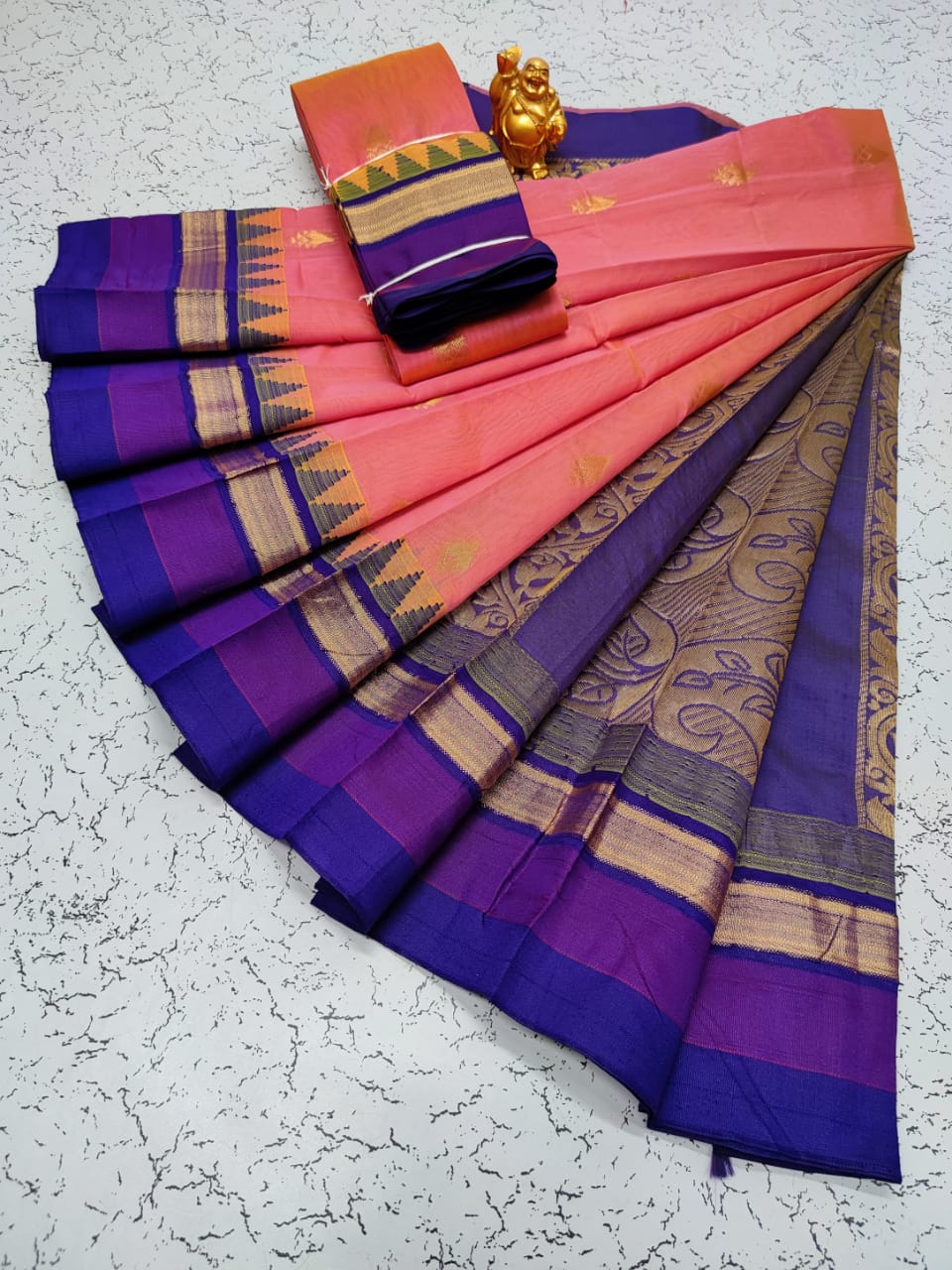 Kora silk cotton tower korvai kottanchi saree - Vannamayil Fashions