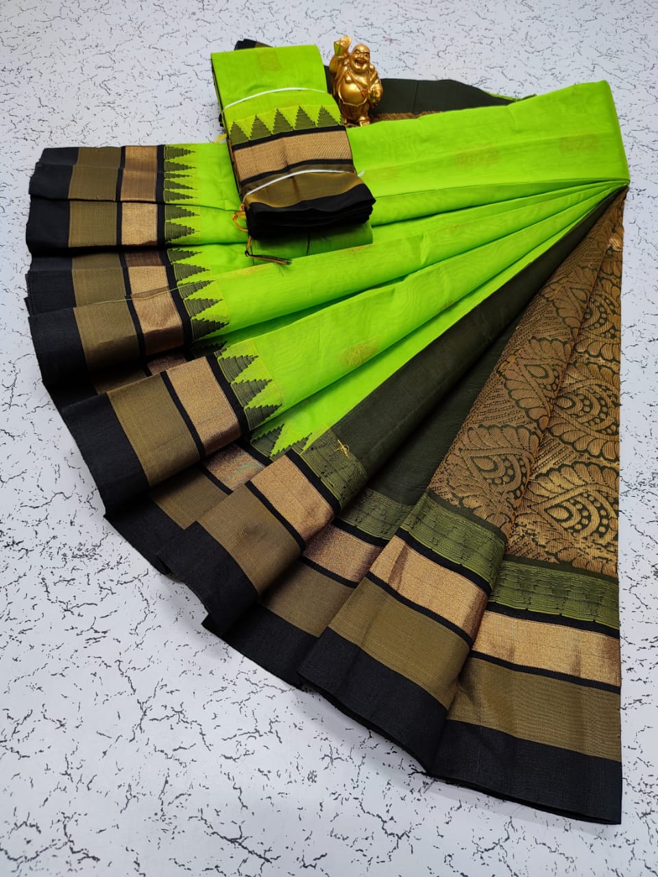 Kora silk cotton tower korvai kottanchi saree - Vannamayil Fashions