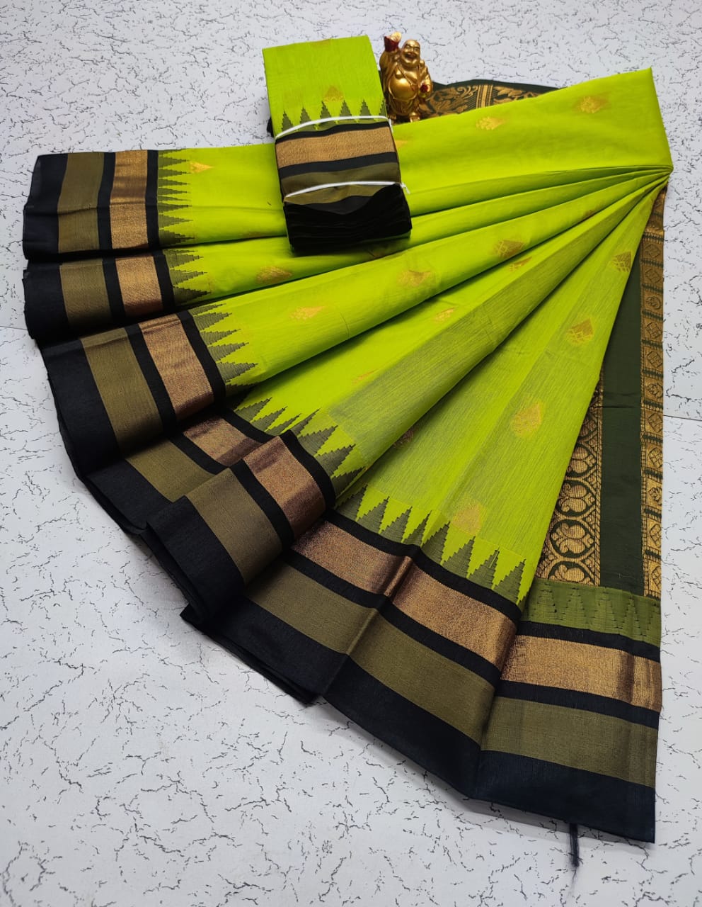Kora silk cotton tower korvai kottanchi saree - Vannamayil Fashions