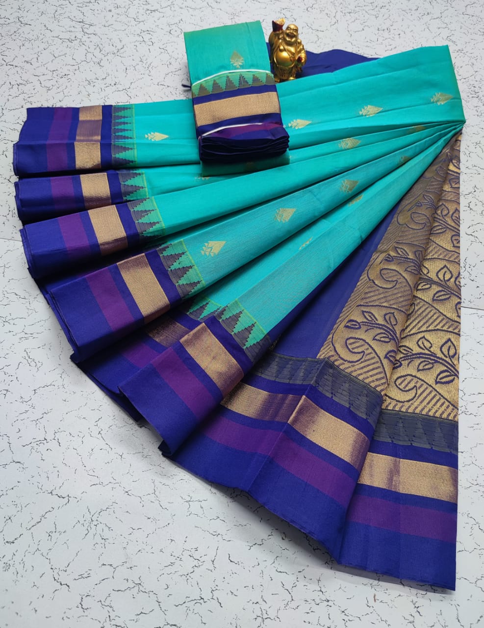 Kora silk cotton tower korvai kottanchi saree - Vannamayil Fashions