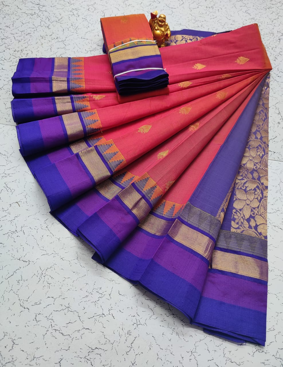 Kora silk cotton tower korvai kottanchi saree - Vannamayil Fashions