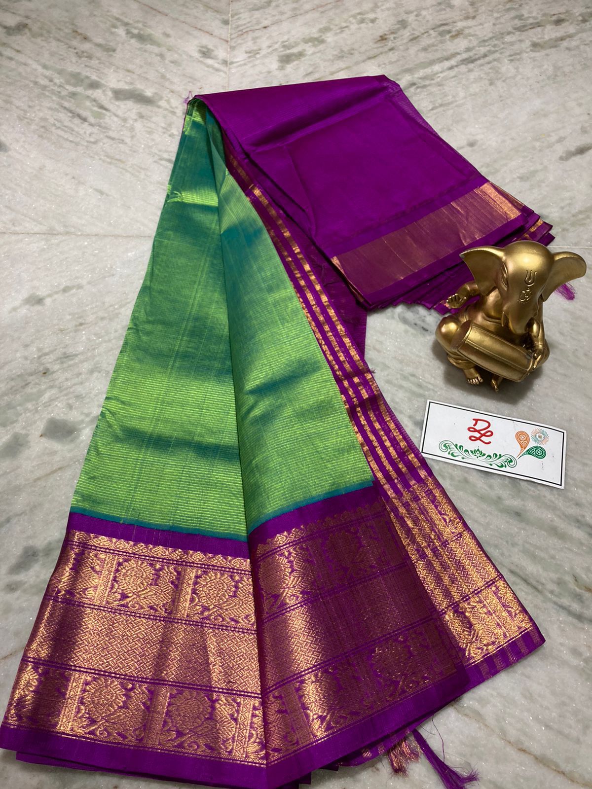 Mangalagiri kuppatam pattu kanchi border saree - Vannamayil Fashions