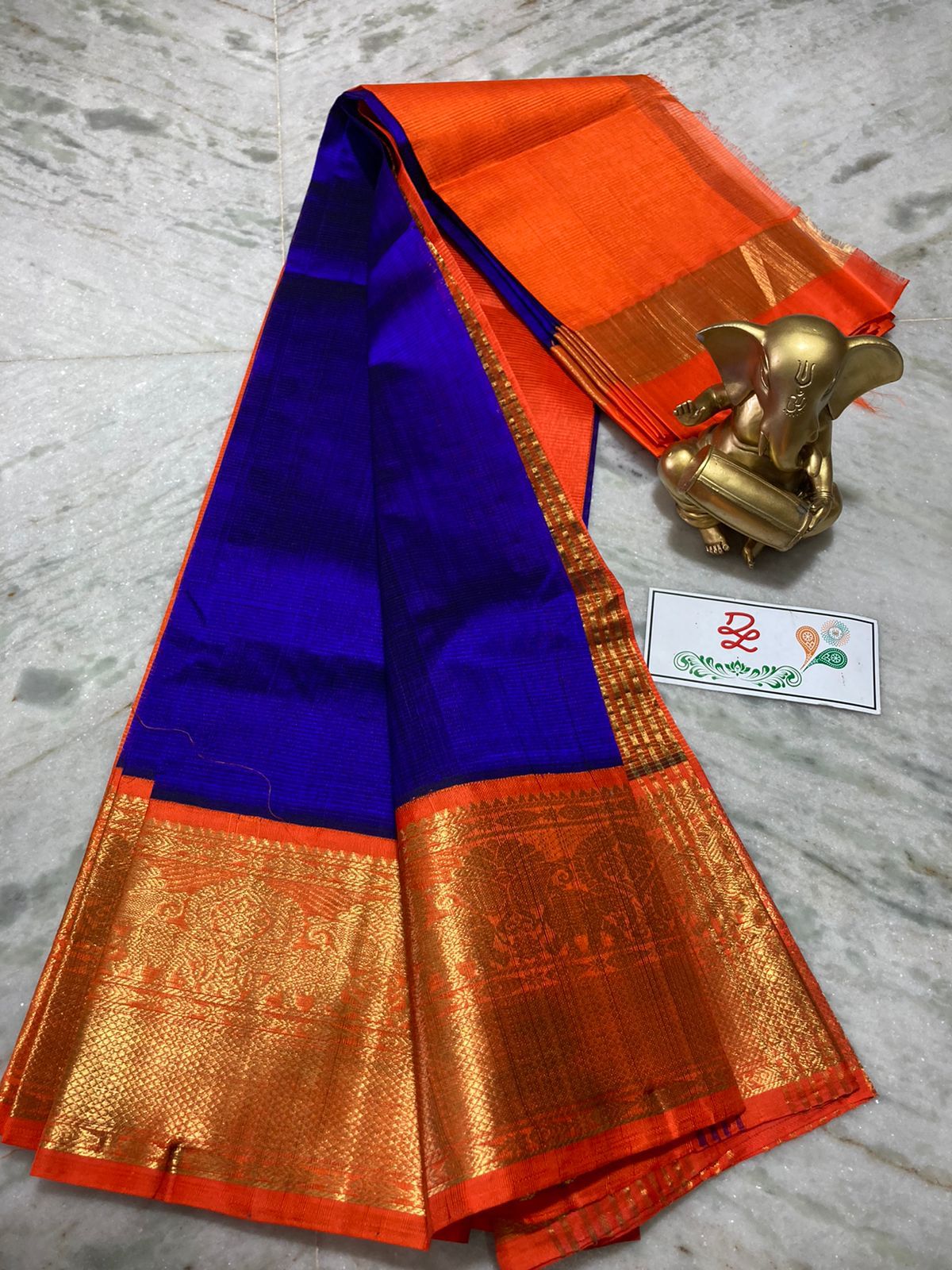 Mangalagiri kuppatam pattu kanchi border saree - Vannamayil Fashions