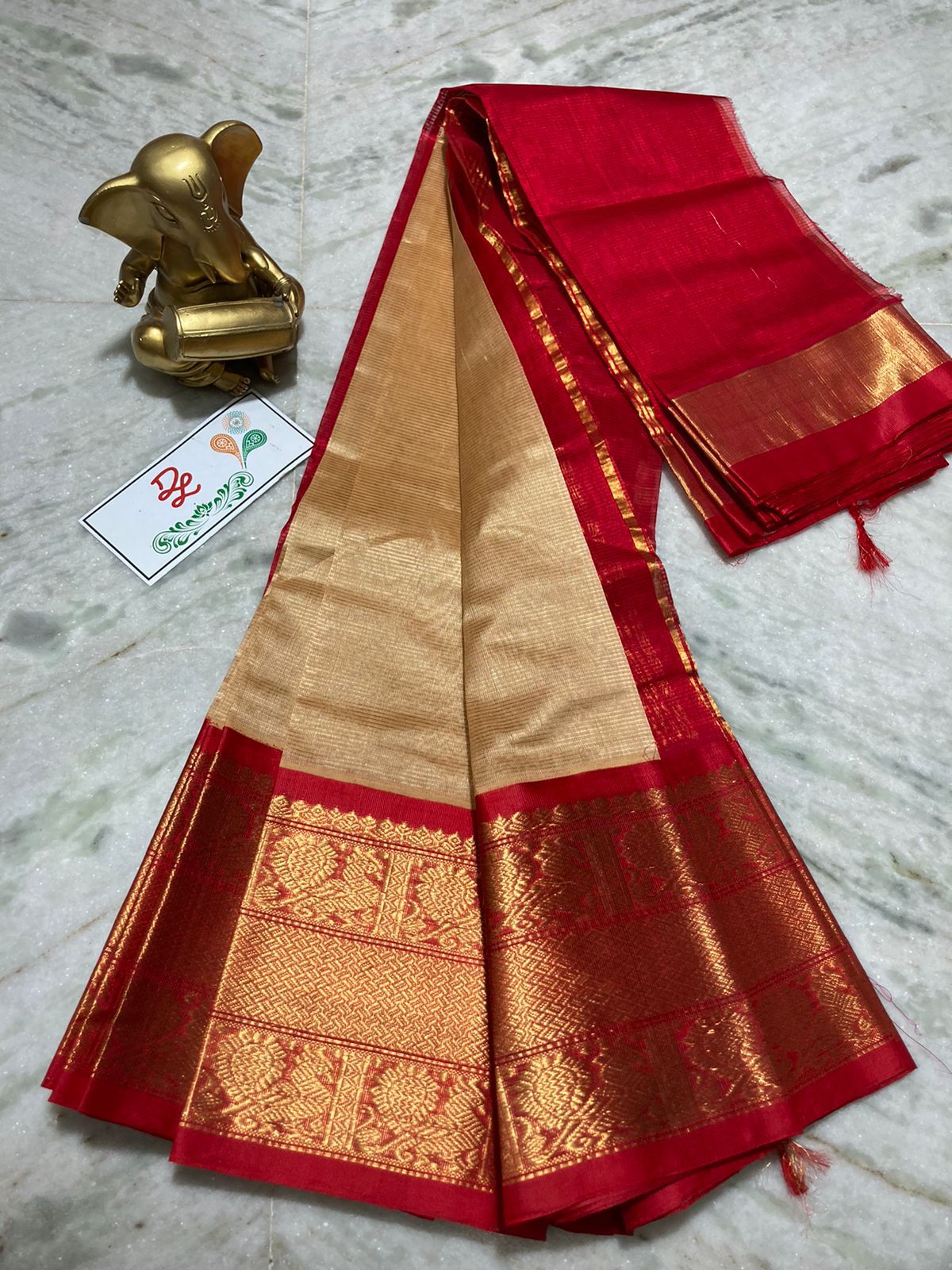 Mangalagiri kuppatam pattu kanchi border saree - Vannamayil Fashions