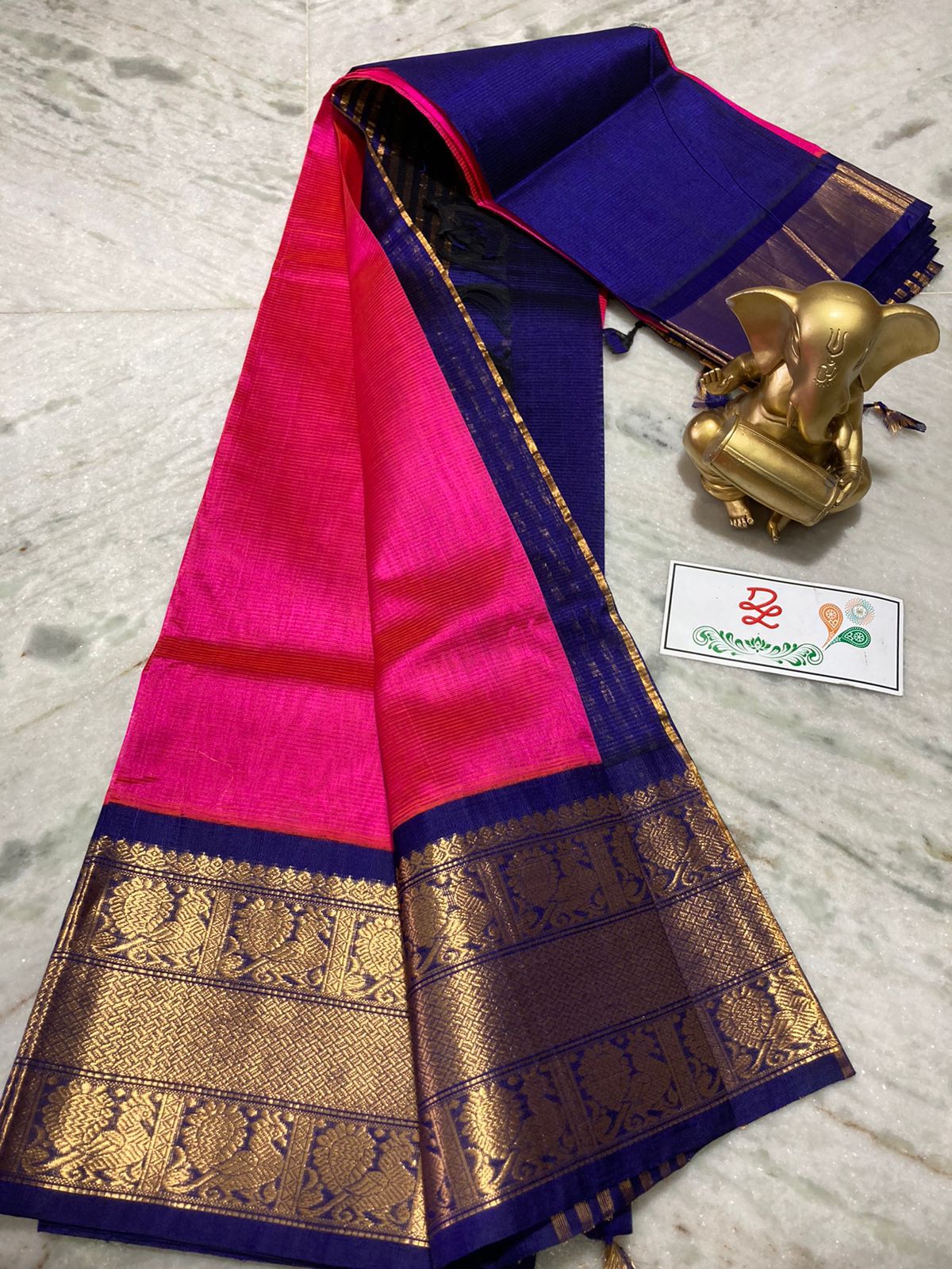 Mangalagiri kuppatam pattu kanchi border saree - Vannamayil Fashions