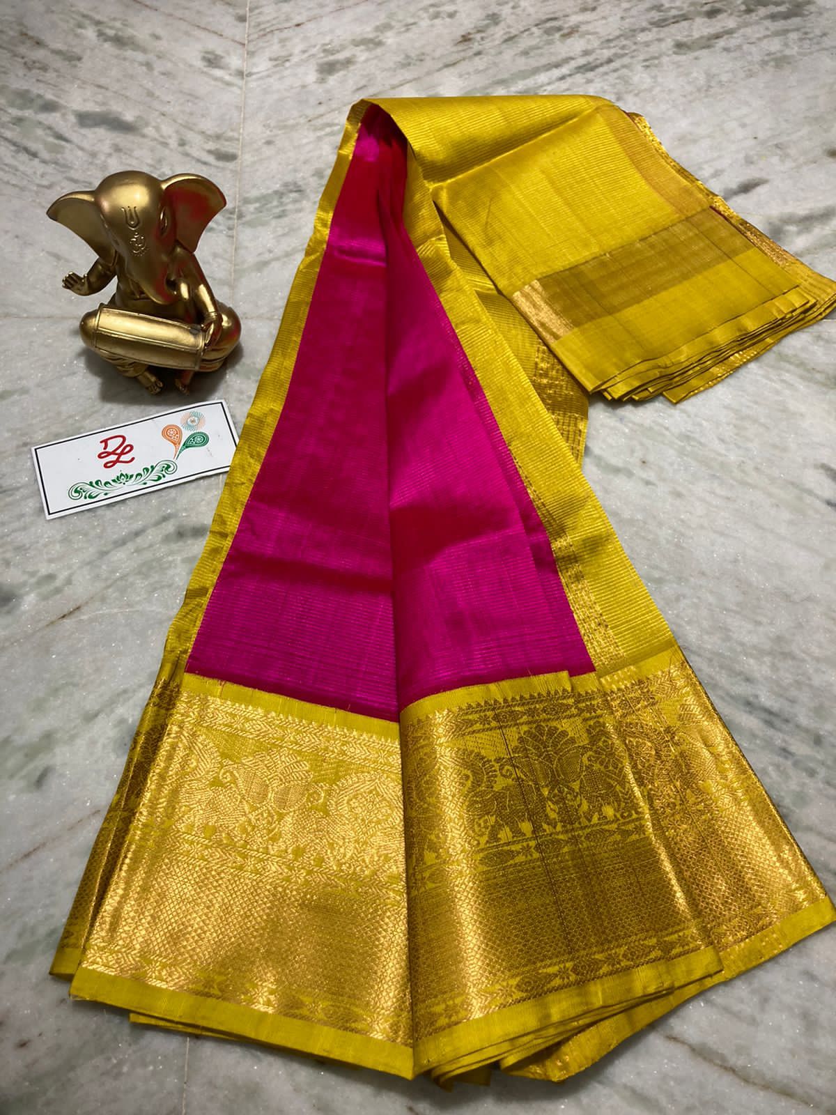 Mangalagiri kuppatam pattu kanchi border saree - Vannamayil Fashions