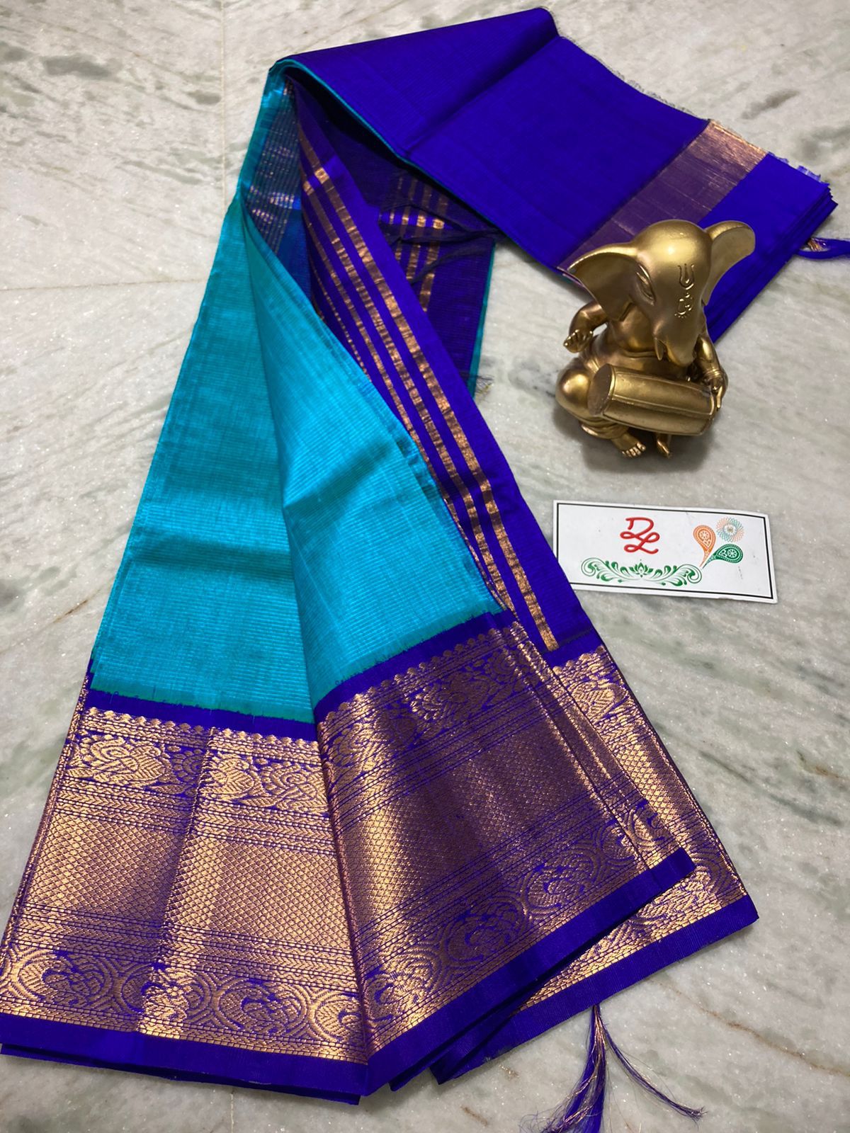 Mangalagiri kuppatam pattu kanchi border saree - Vannamayil Fashions