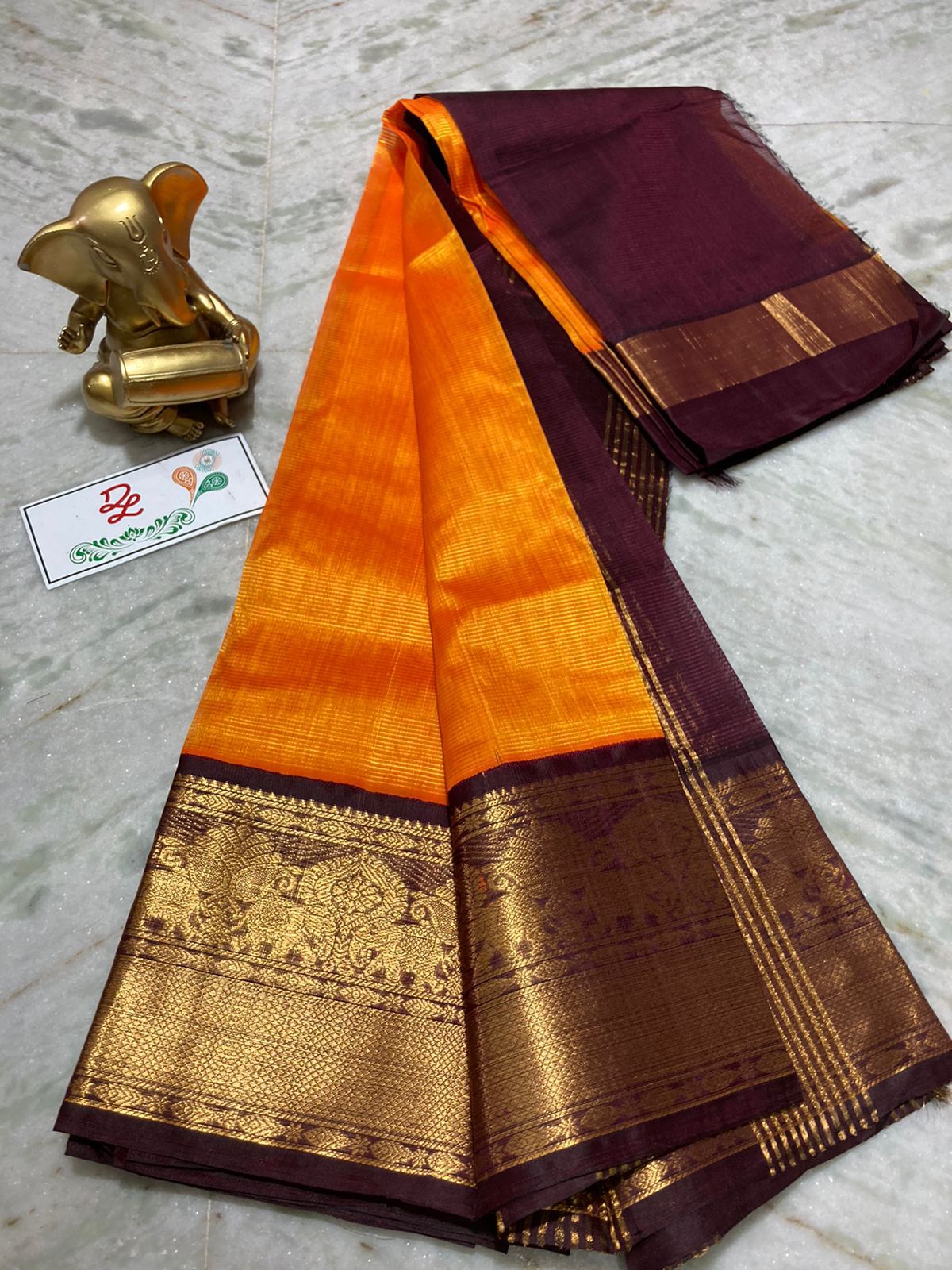 Mangalagiri kuppatam pattu kanchi border saree - Vannamayil Fashions