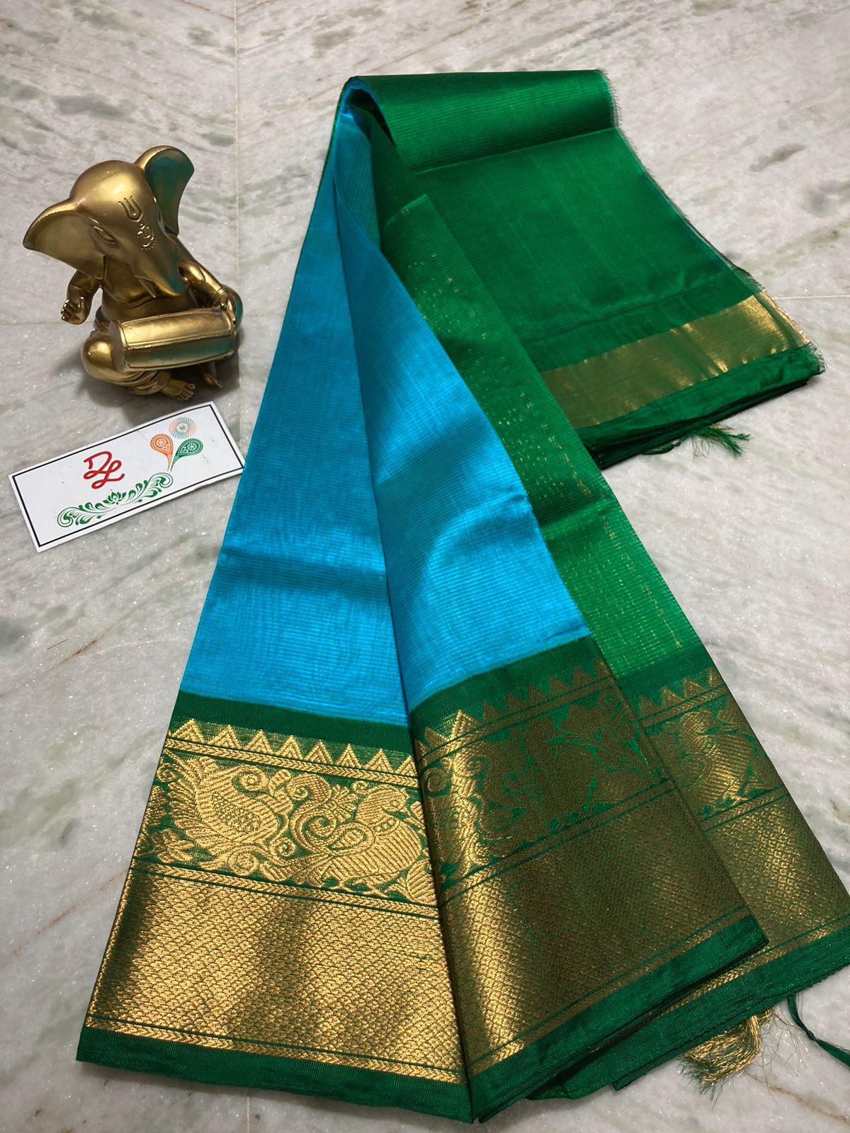 Mangalagiri kuppatam pattu kanchi border saree - Vannamayil Fashions