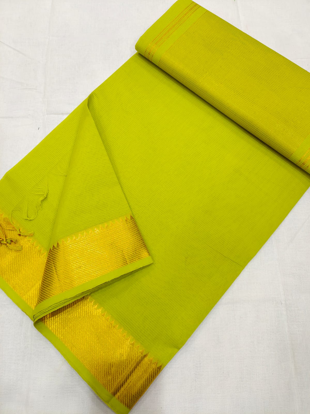 Mangalagiri pure 100 handloom cotton beautiful plain saree - Vannamayil Fashions