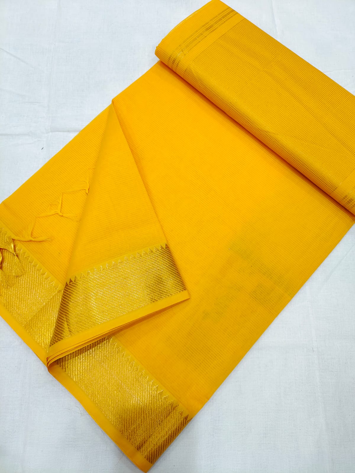 Mangalagiri pure 100 handloom cotton beautiful plain saree - Vannamayil Fashions