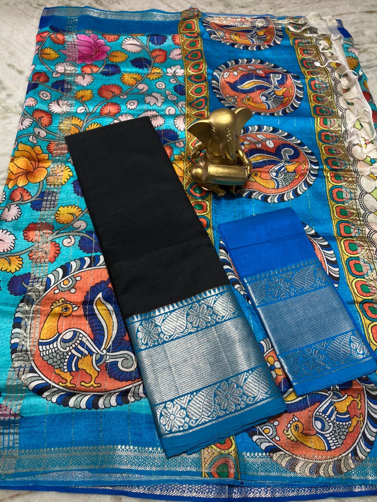 Mangalagiri pure pattu by cotton lehenga set - Vannamayil Fashions