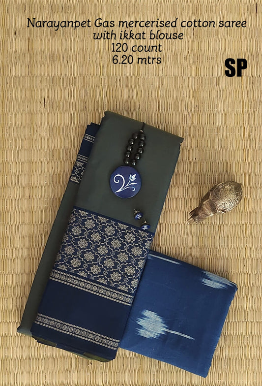 Narayanpet machine gas mercerized cotton saree - Vannamayil Fashions