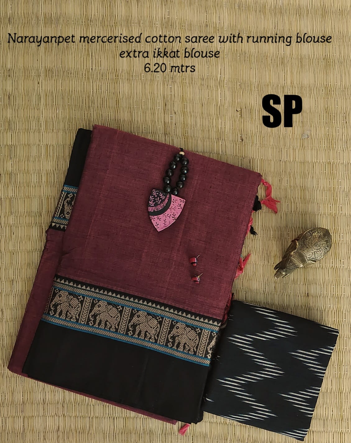 Narayanpet pure mercerized cotton saree - Vannamayil Fashions