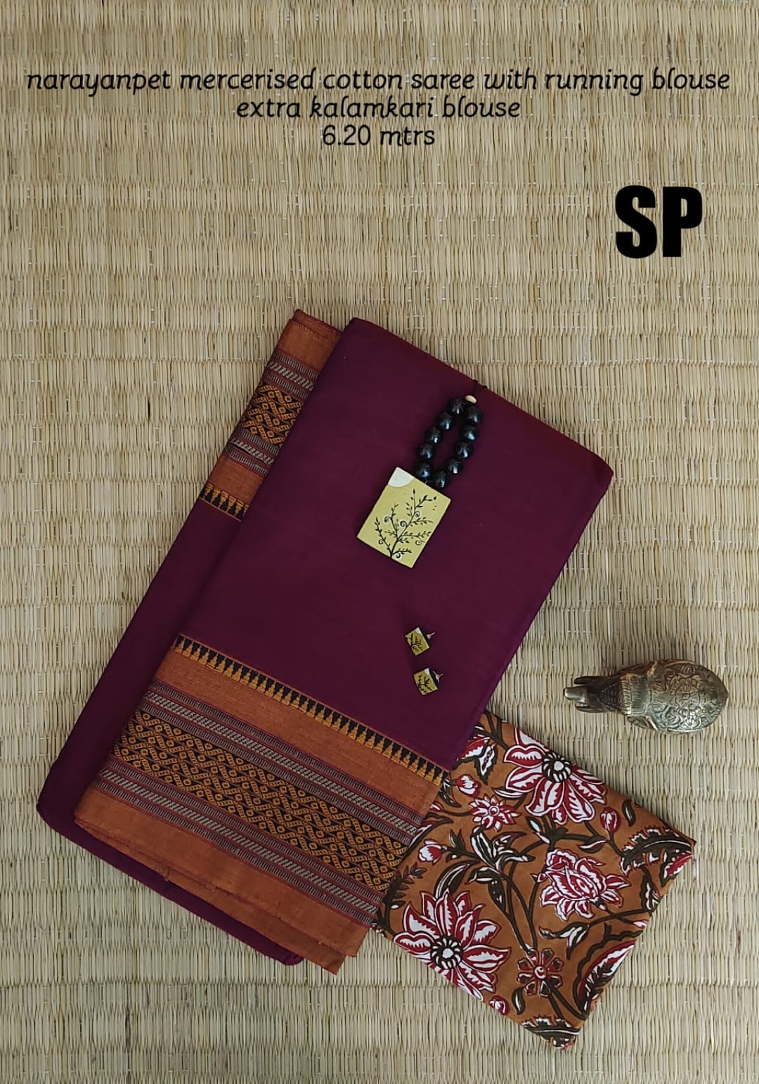 Narayanpet pure mercerized cotton saree - Vannamayil Fashions