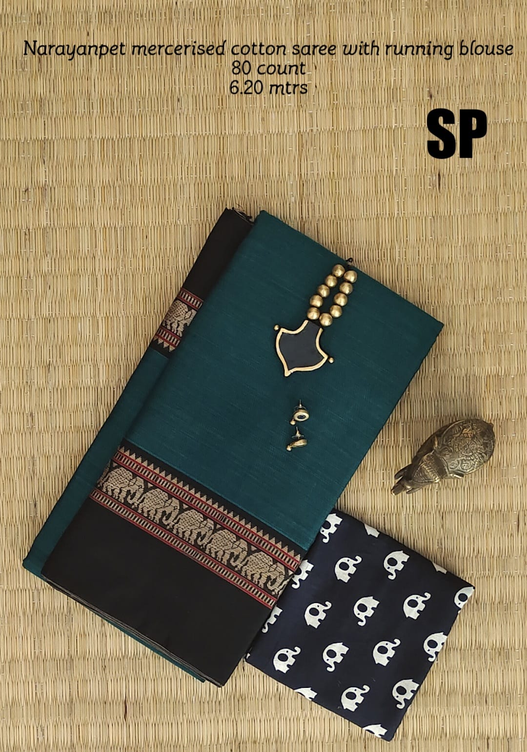 Narayanpet pure mercerized cotton saree - Vannamayil Fashions