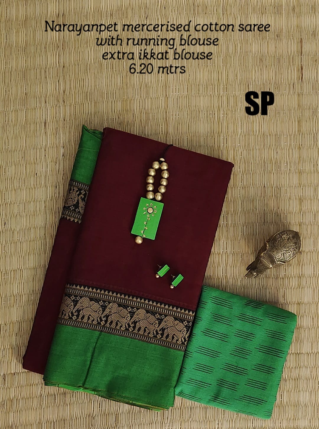 Narayanpet pure mercerized cotton saree - Vannamayil Fashions