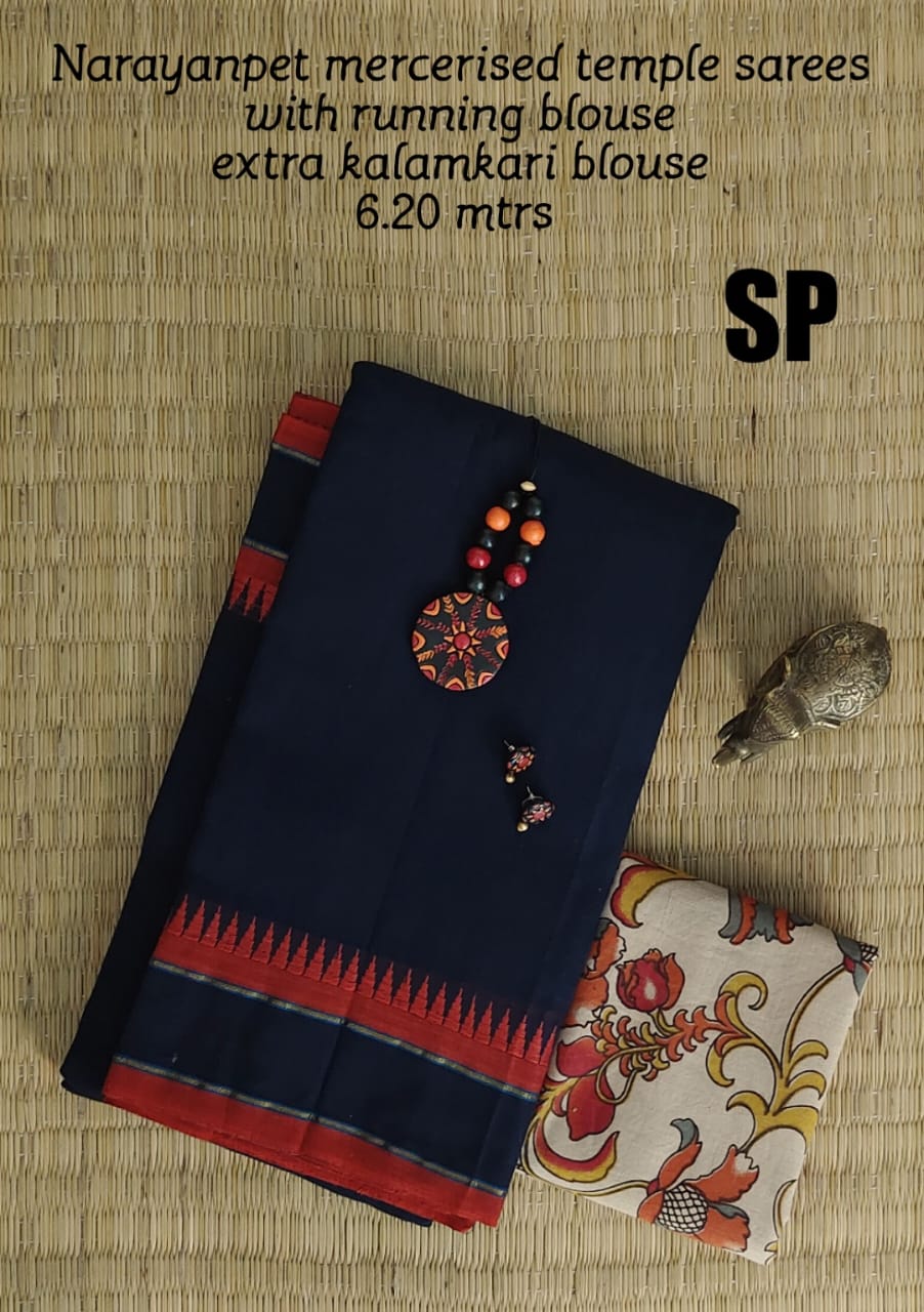Narayanpet pure mercerized cotton saree - Vannamayil Fashions