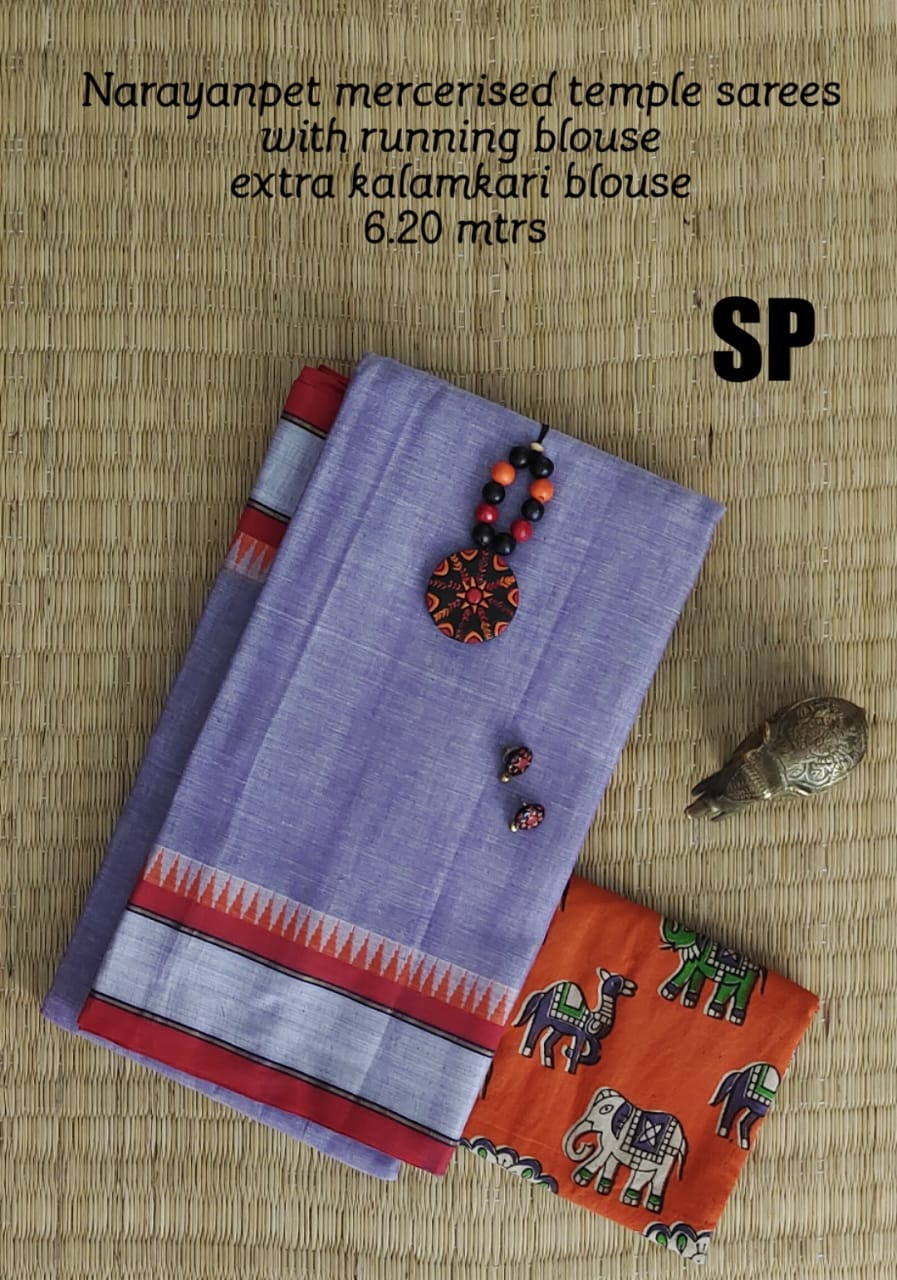 Narayanpet pure mercerized cotton saree - Vannamayil Fashions