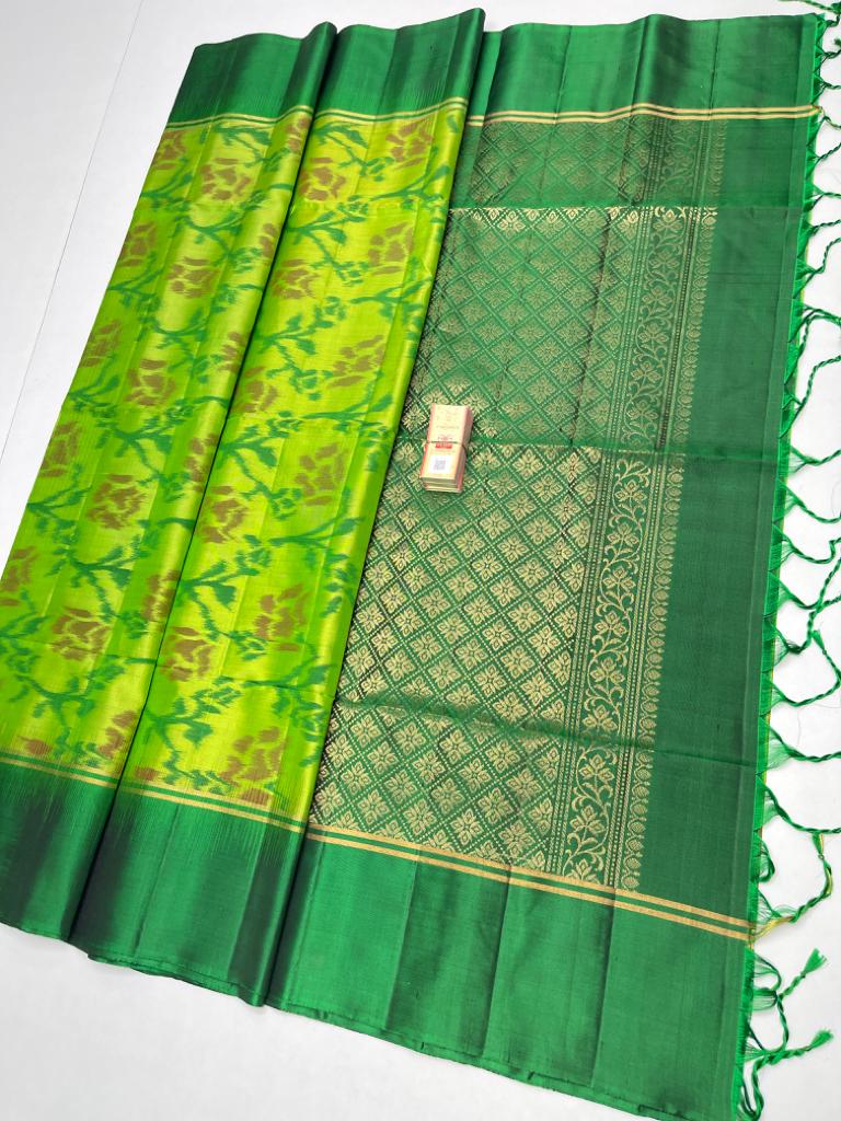 Pure handloom pochampalli ikkat design all over the body soft silk saree - Vannamayil Fashions