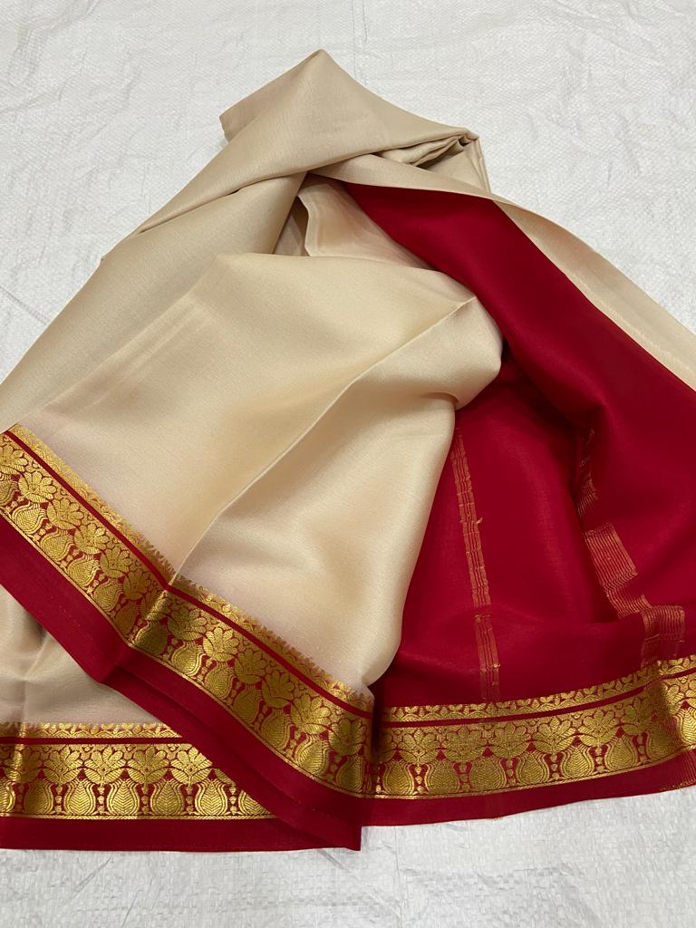 Pure mysore crepe silk 60 count saree - Vannamayil Fashions
