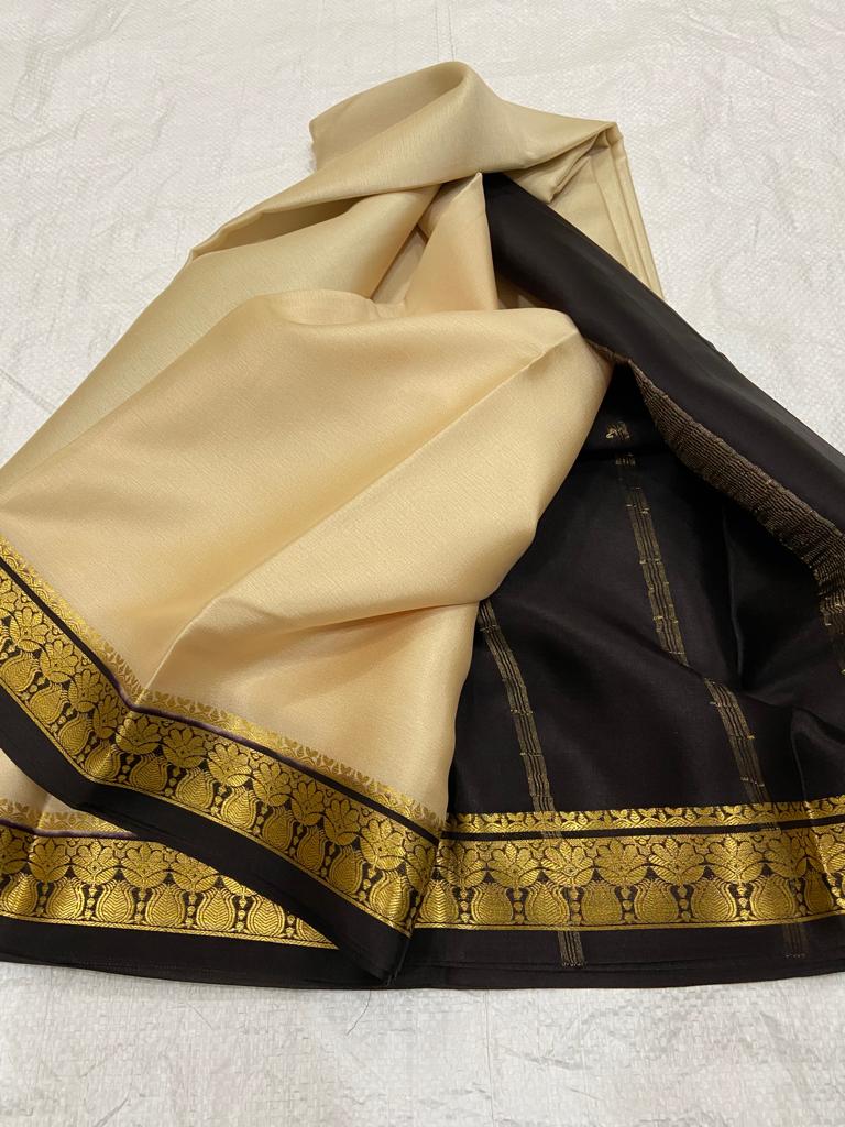 Pure mysore crepe silk 60 count saree - Vannamayil Fashions