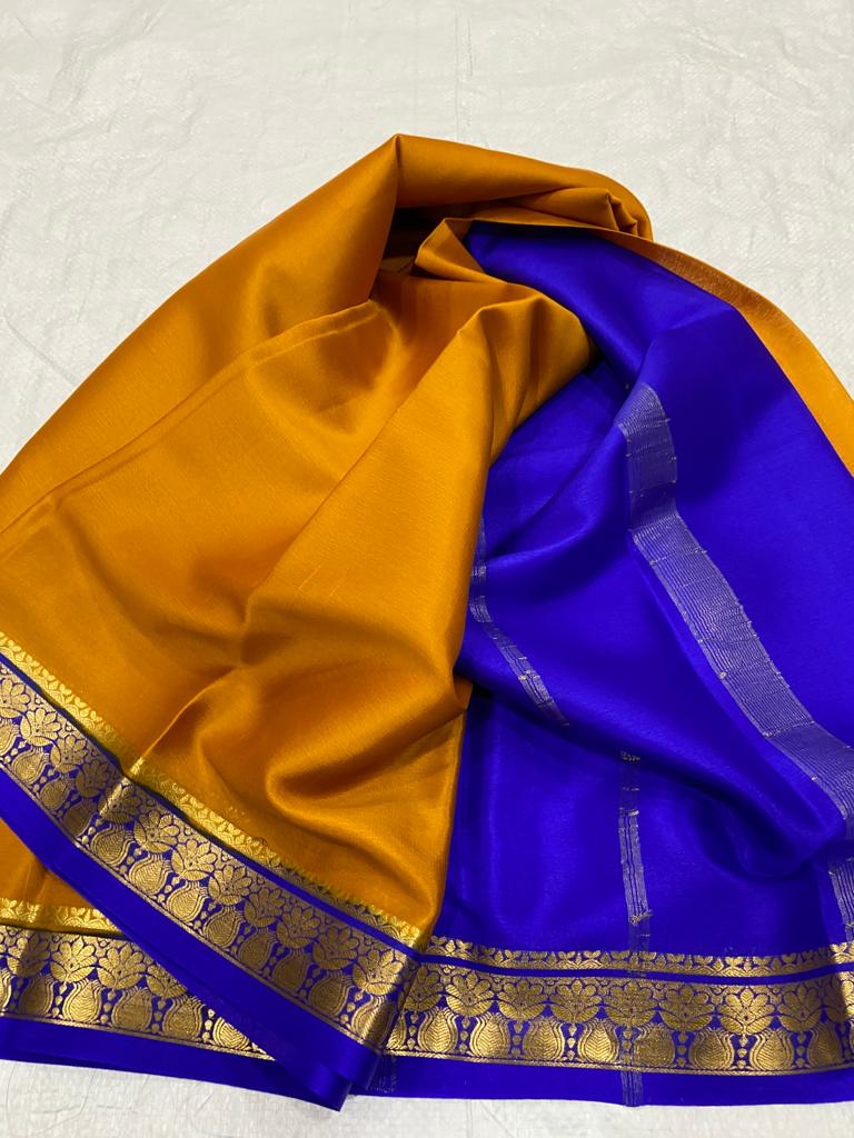 Pure mysore crepe silk 60 count saree - Vannamayil Fashions