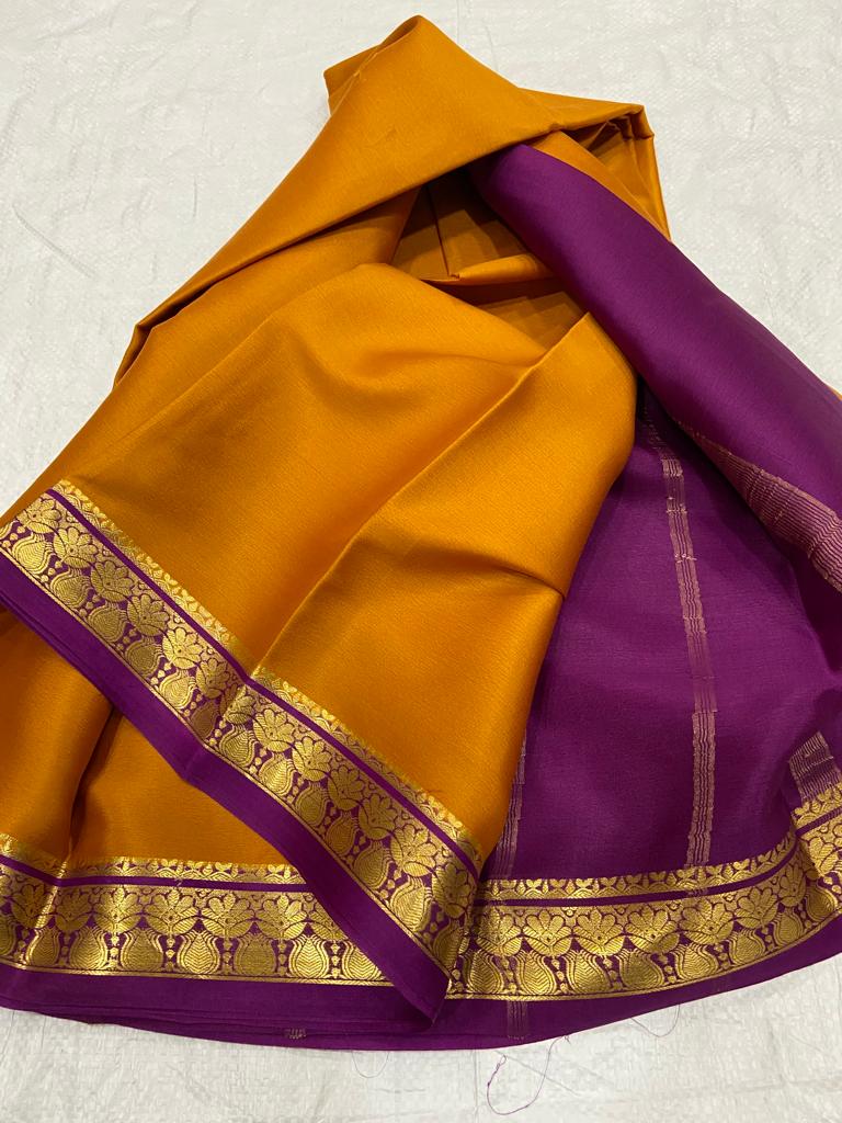 Pure mysore crepe silk 60 count saree - Vannamayil Fashions